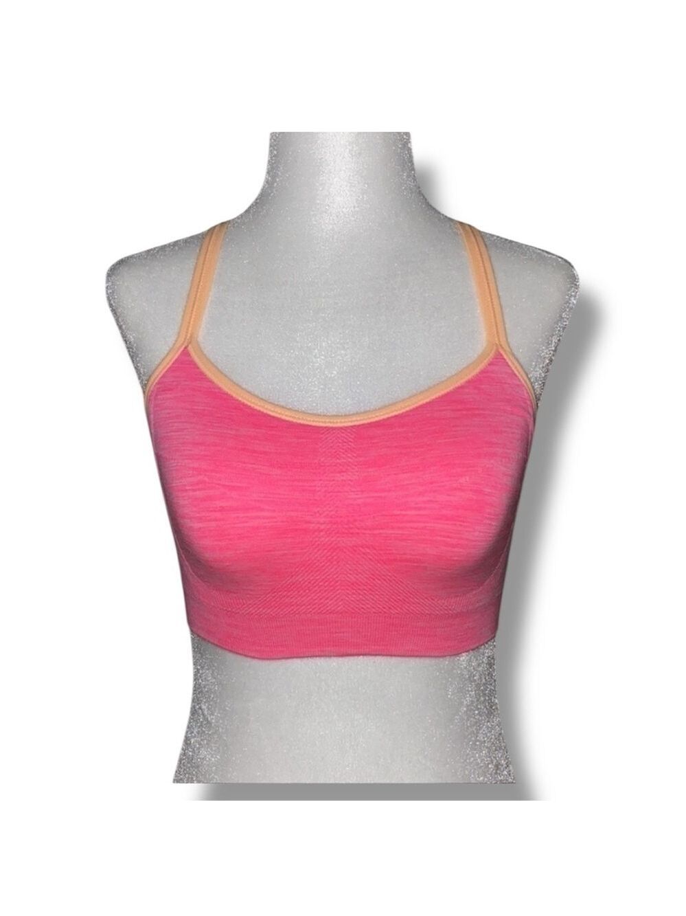 Old Navy Seamless Sports Bra Pink and Orange Racerback